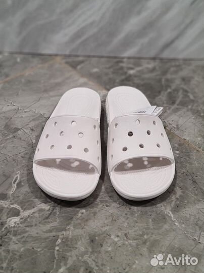 Шлепанцы crocs белые