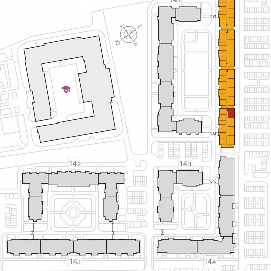 2-к. квартира, 59,4 м², 7/8 эт.