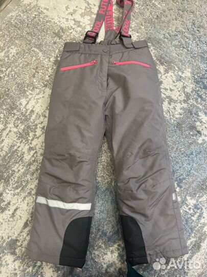 Зимние штаны на лямках размер 110р