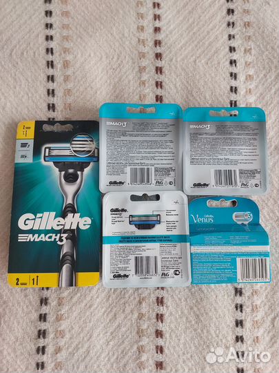 Сменные кассеты и бритва gillette mach3