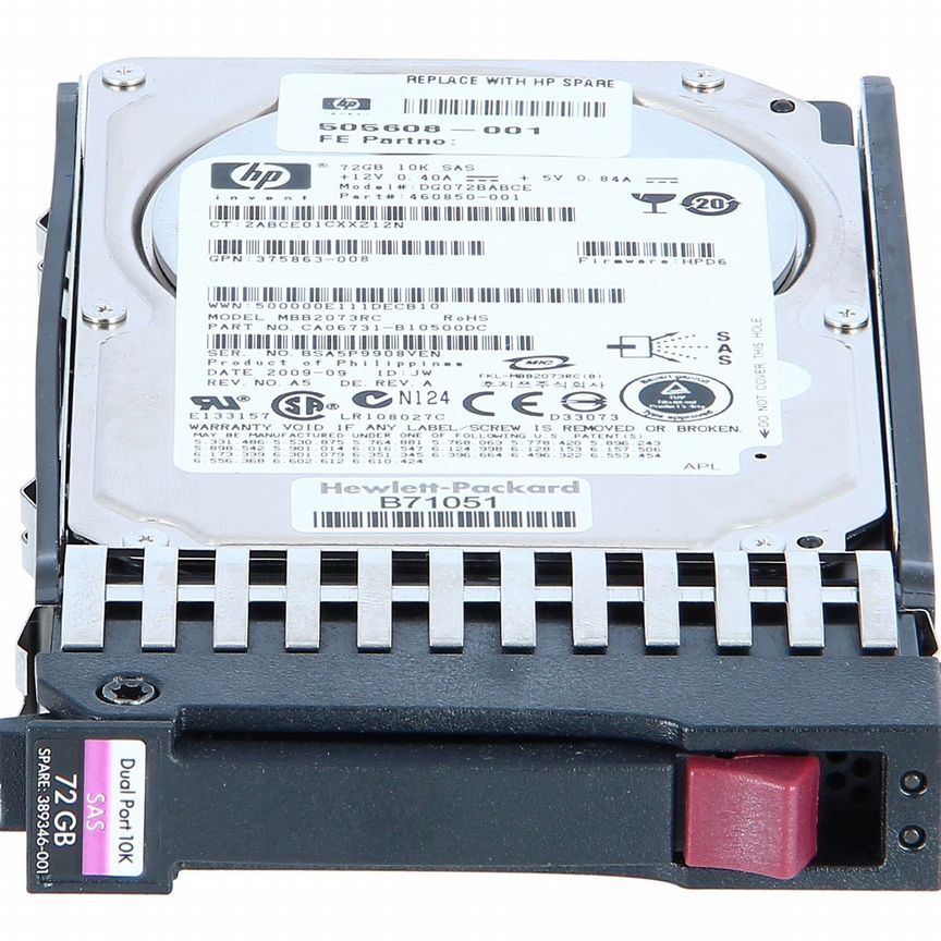 [DG072BABCE] Жесткий Диск Hp 72gb Sas 2,5" Hdd Dg072babce