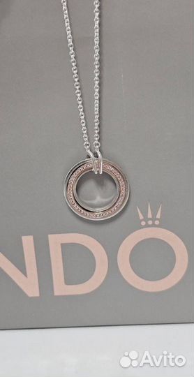 Колье Pandora Signature Pave Оригинал