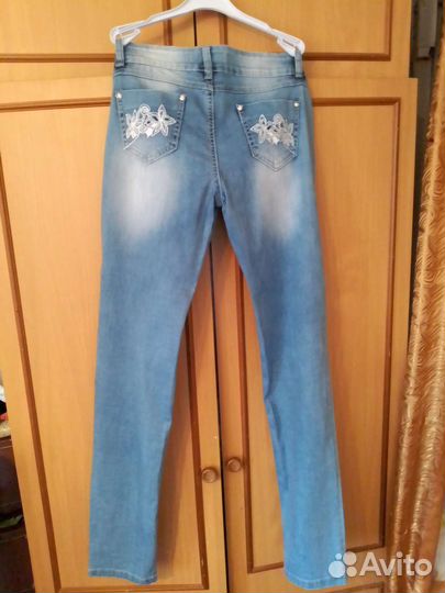 Брюки джинсовые на девушку
