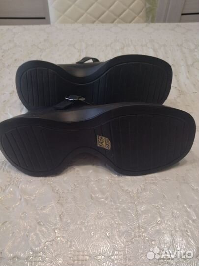 Туфли чёрные на большой подошве (лоферы)