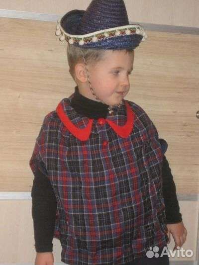 Костюм мексиканца на малыша Пончо и шляпа