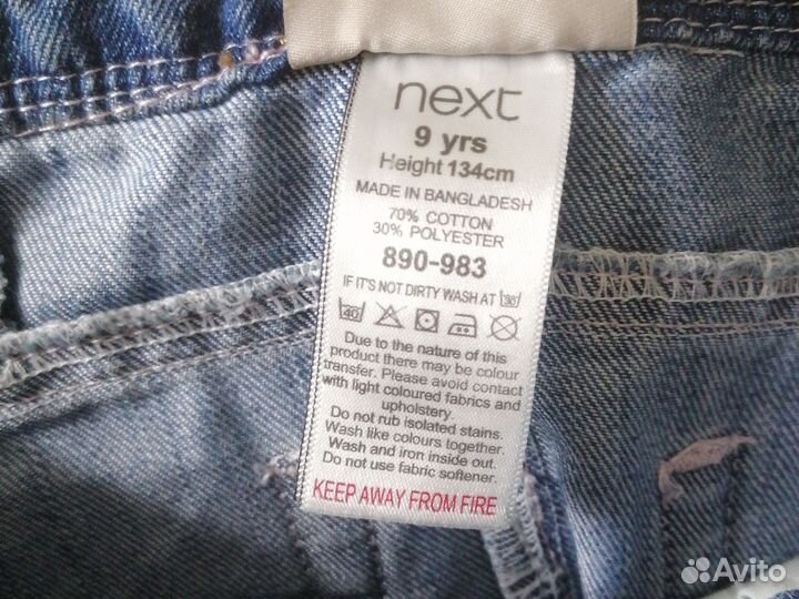 Джинсовый комбинезон next 134