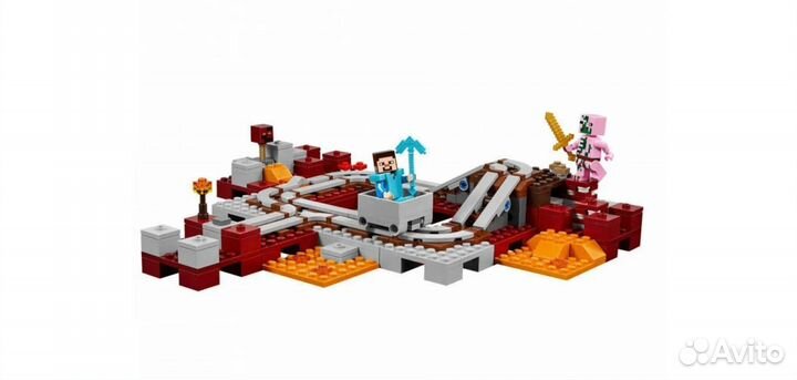 Конструктор ZM613 Майнкрафт железная дорога