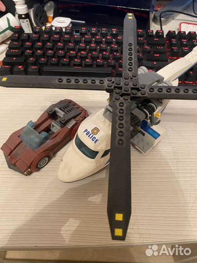 Лего вертолет и машинка