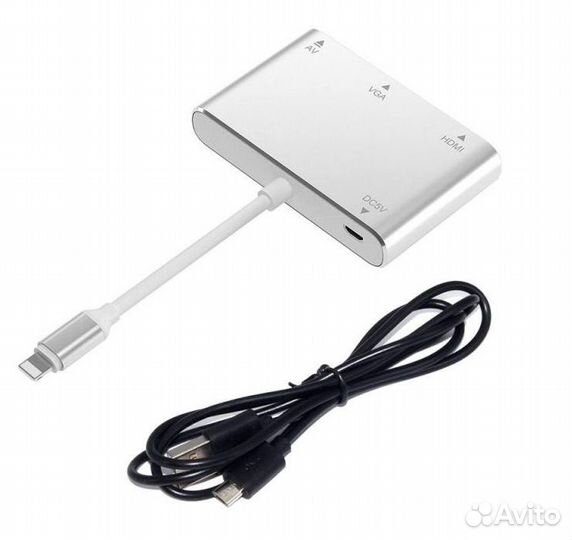 Адаптер Lightning - hdmi+VGA (+аудио) NEW