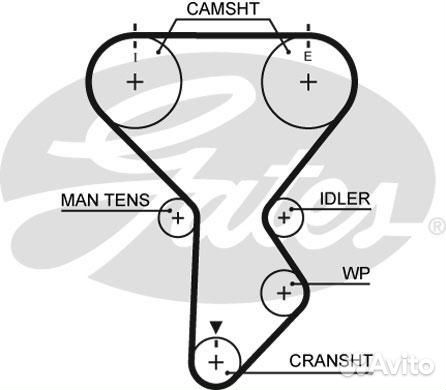 Комплект ремня грм KIA sportage 2.0 dohc