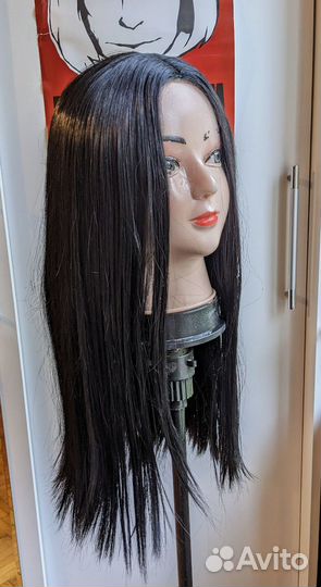 Парик черный длинный