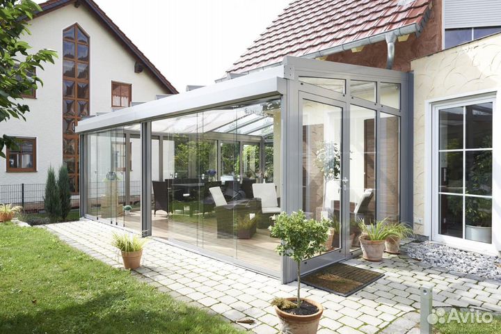 Безрамное остекление сдвижной системой