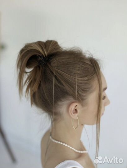 Набор резинок для волос черные матовые пружинки