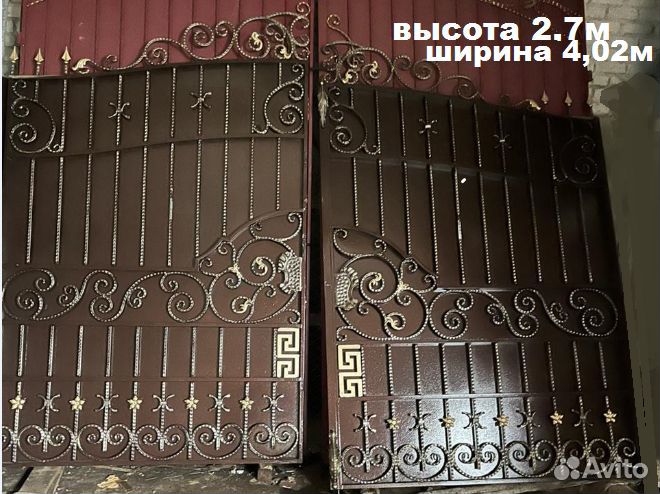 Ворота кованые распашные 3шт