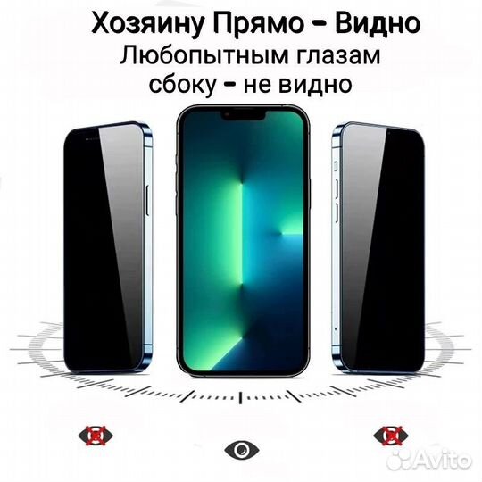 Защитное стекло iPhone 14 pro max антишпион