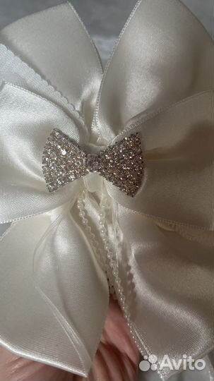 Бант с лентой на выписку и уголок