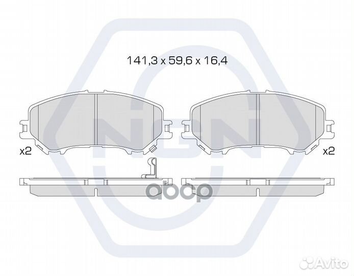 Колодки тормозные дисковые керамические перед