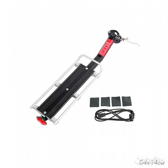 Багажник алюминиевый велосипедный 54х14 см обычный