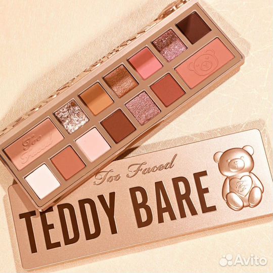 Палетка теней too faced teddy bare