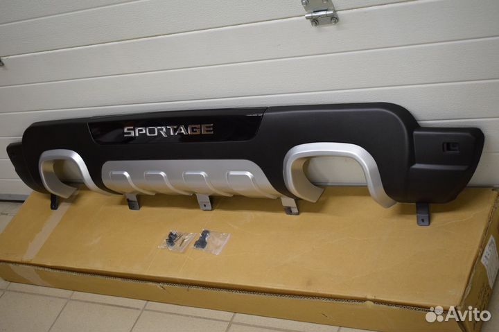 KIA Sportage 2005-2008г. Защита заднего бампера