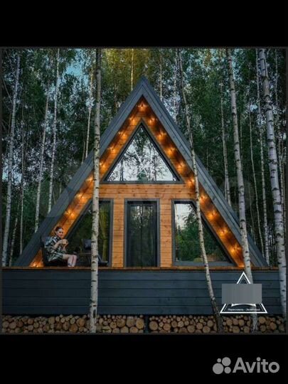 Афрейм каркасный дом шалаш