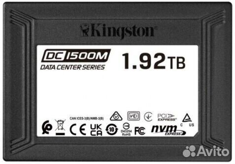 SSD накопитель Kingston DC1500M 2.5 1.92Tb