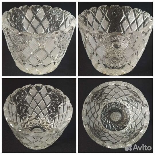Вазочки-малютки, хрусталь, СССР. 3 креманки,стекло