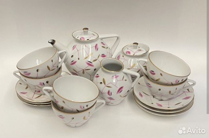 Чайный сервиз Розовая сетка лфз