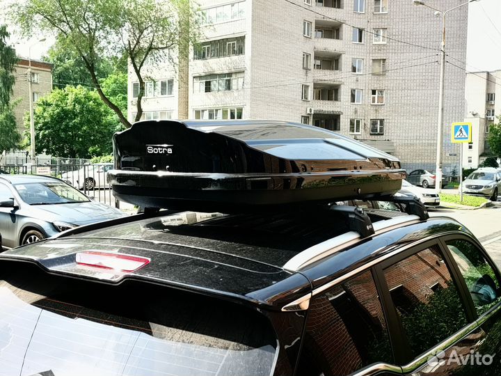 Автобокс на крышу 440л., 173х80х38, чёрный, серый