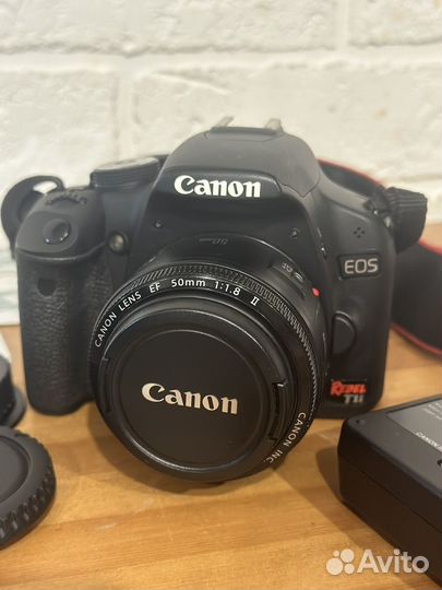 Зеркальный фотоаппарат canon eos 500d + объектив