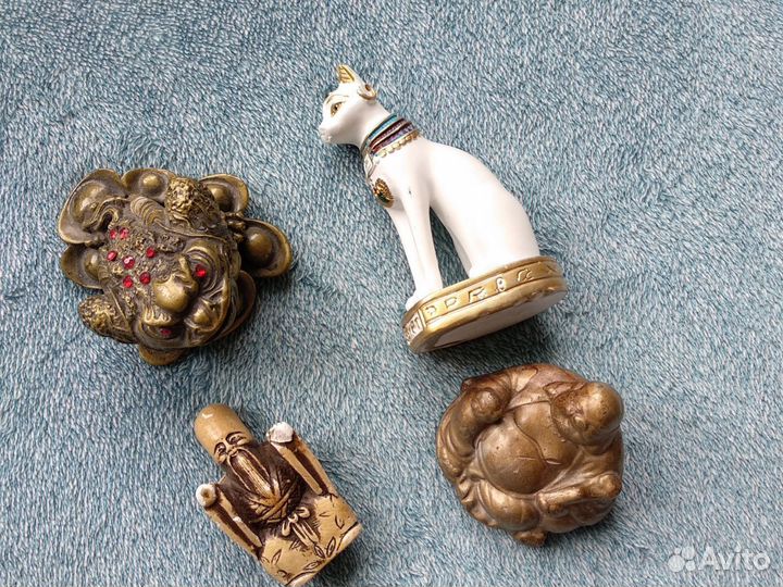 Фигурки статуэтки сувениры кот жаба Хотей Нэцкэ