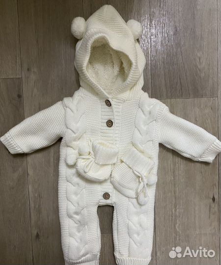 Детский теплый костюм для новорожденных