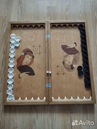 Нарды доска шахматная 49 см