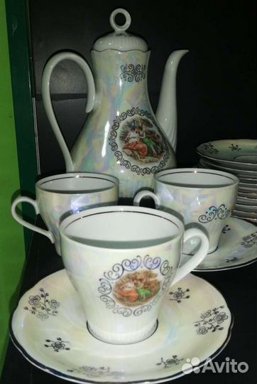 Чайный сервиз Мадонна, ГДР, jlmenau, kahla винтаж