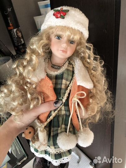 3 куклы фарфоровая коллекционная большая