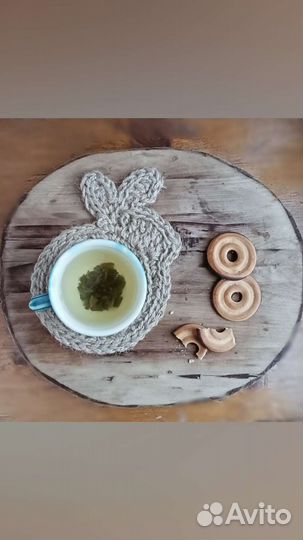Салфетка из джута под чашку