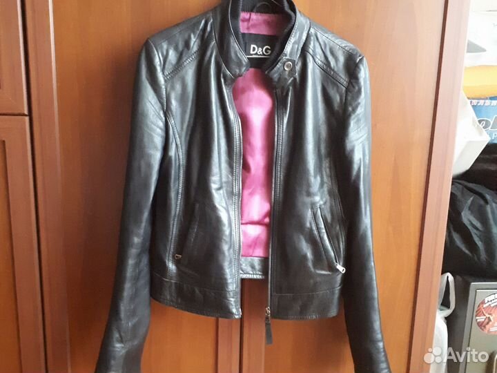 Куртка женская кожаная D&G