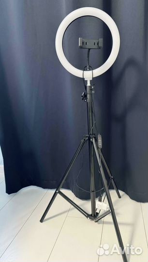 Лампа кольцевая RGB 26 см + штатив новая