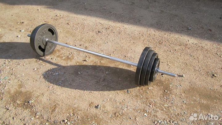 Штанга 80 кг. Torneo. Блины с хватом