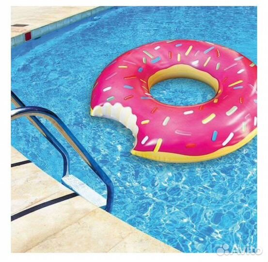 Надувной круг, фламинго, пончик, единорог, 120см