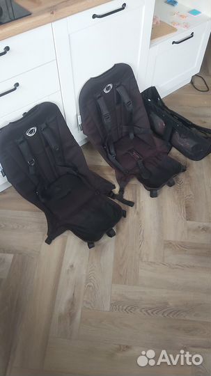 Коляска для двойни bugaboo donkey +зимние конверты