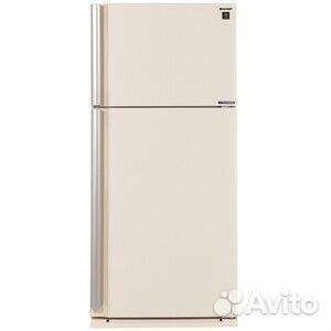 Холодильник с морозильником Sharp sjxe55pmbe бежевый