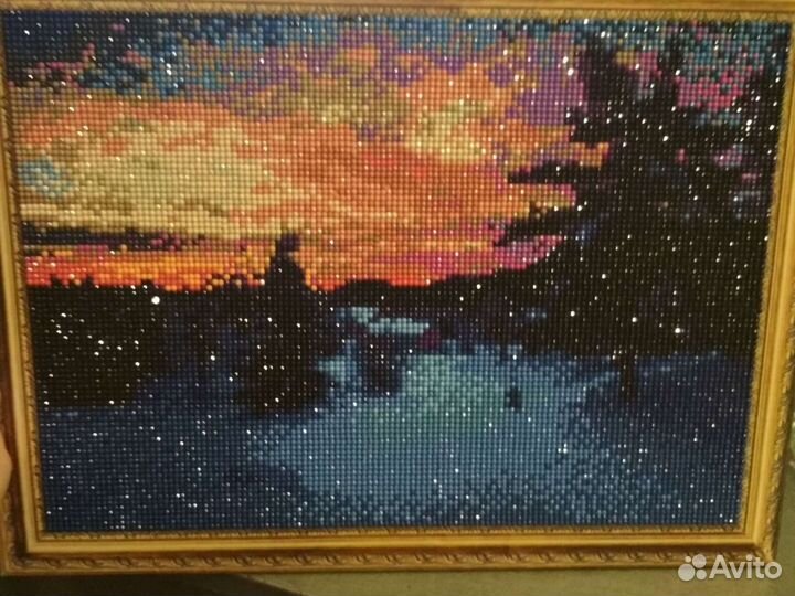 Картина на подрамнике алмазная