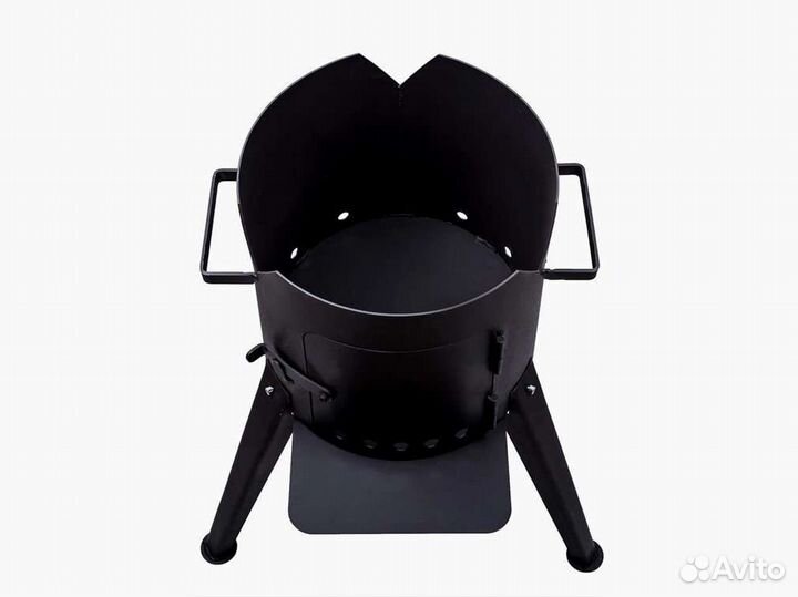 Печь разборная с дверцей для казана 10 литров