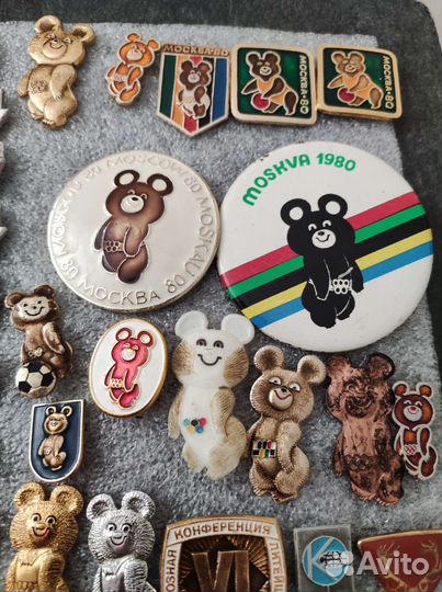 Значки ссо, студ отряды, влксм, олимпийский мишка