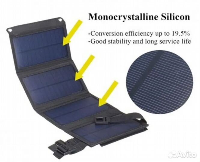Портативная солнечная панель туристическая