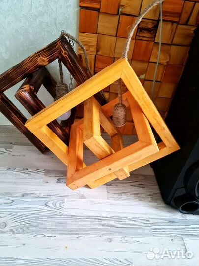 Продажа и изготовление светильников лофт из дерева