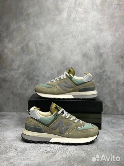 Кроссовки New Balance 574 Stone Island Зелёный