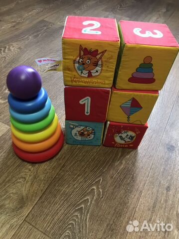 Пирамидка и мягкие кубики