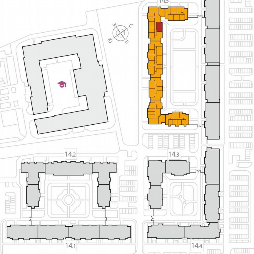 2-к. квартира, 63,4 м², 7/8 эт.